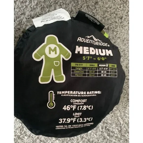 NEW Adventuridge GREEN puffer WEARABLE SLEEPING BAG FULL BODY sz M - Picture 3 of 6